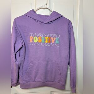 Lavender Kids Hoodie with Positive Print and Pink Hoodie with Glittery Butterfly